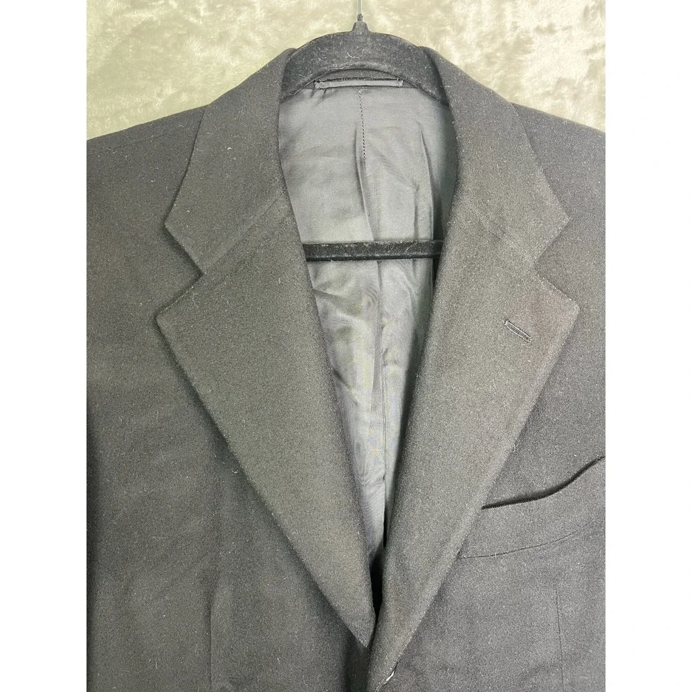 Luciano Barbera Sartoriale 100% Cashmere Blazer BLACK Italy EU52 US‎ 42R